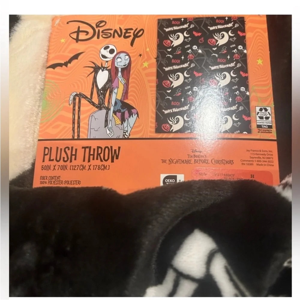 Disney’s the Nightmare Before Christmas Plush Throw Hallowee…